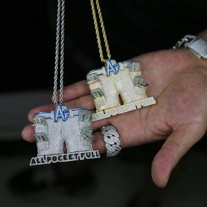 14k Iced Out Bling CZ Letter APF Pendant
